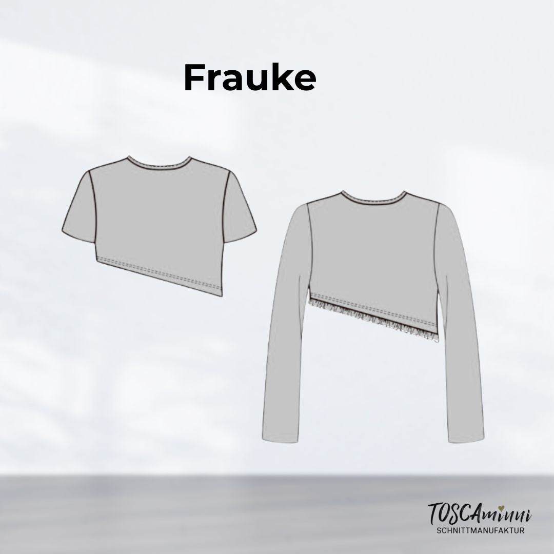 Schnittmuster Damen Shirt Frauke Größe 34-54 asymetrisch - Sewando