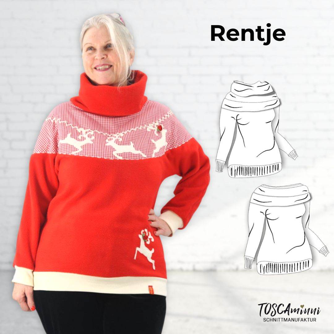 Schnittmuster Damenshirt Rentje Gr. 34-54 - Sewando