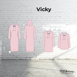 Schnittmuster Damen Kleid Vicky Gr. 34-54 A4 / Großformat - Sewando