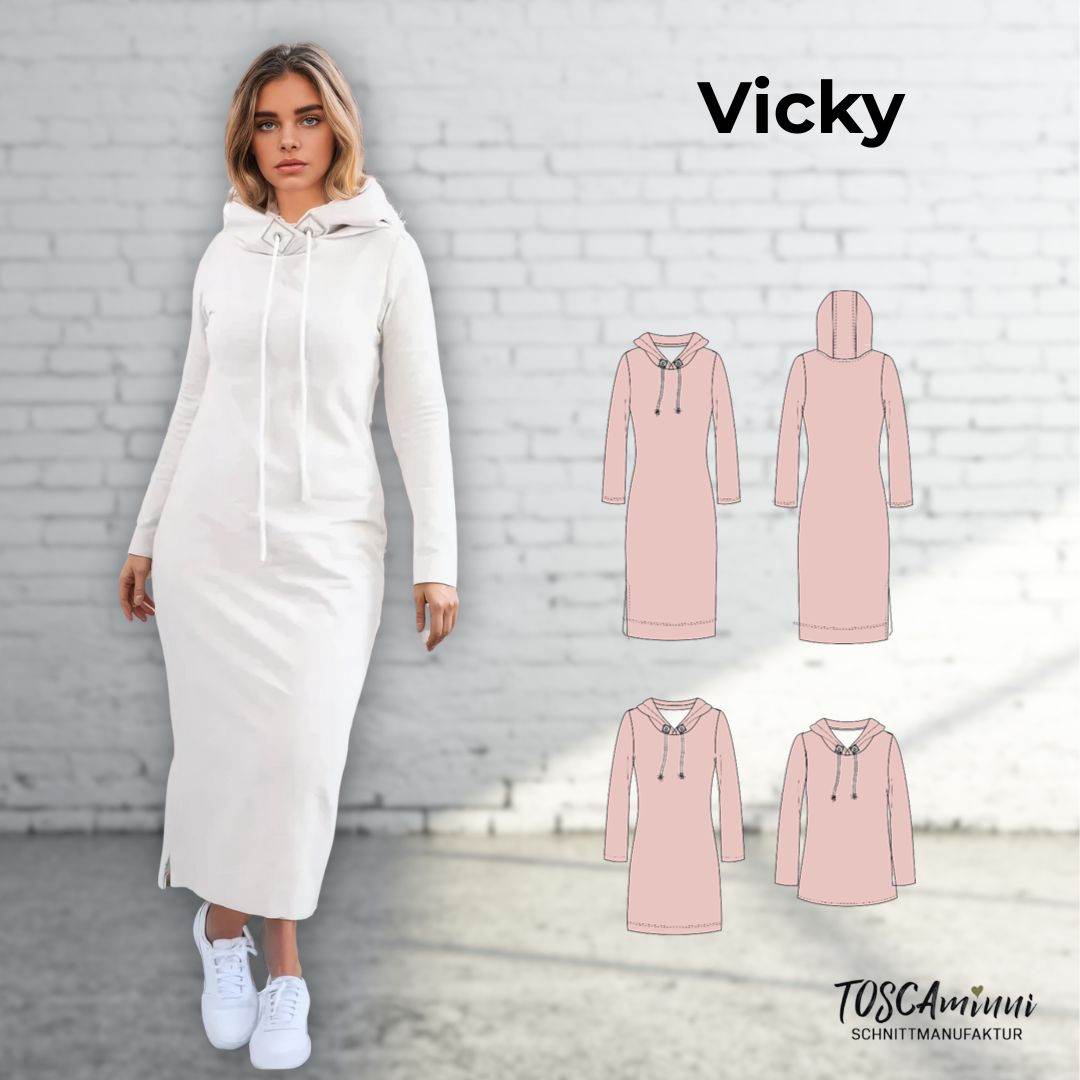 Schnittmuster Damen Kleid Vicky Gr. 34-54 A4 / Großformat - Sewando