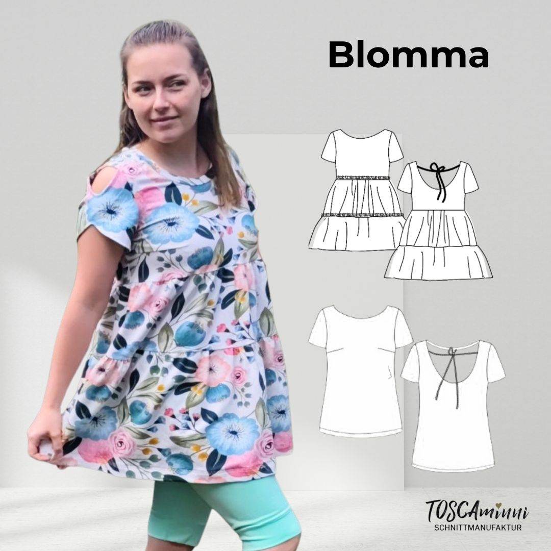 Schnittmuster Damen Tunika Blomma Gr. 34-54 - Sewando