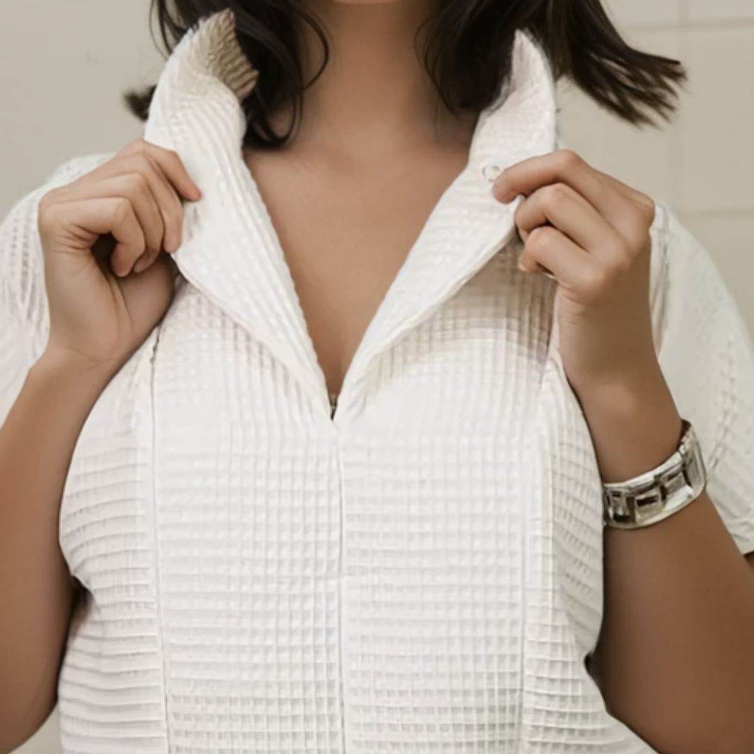Schnittmuster Bluse Gilla | kurzarm mit Kragen | Leinen - Sewando