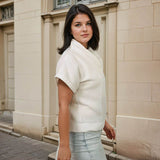 Schnittmuster Bluse Gilla | kurzarm mit Kragen | Leinen - Sewando