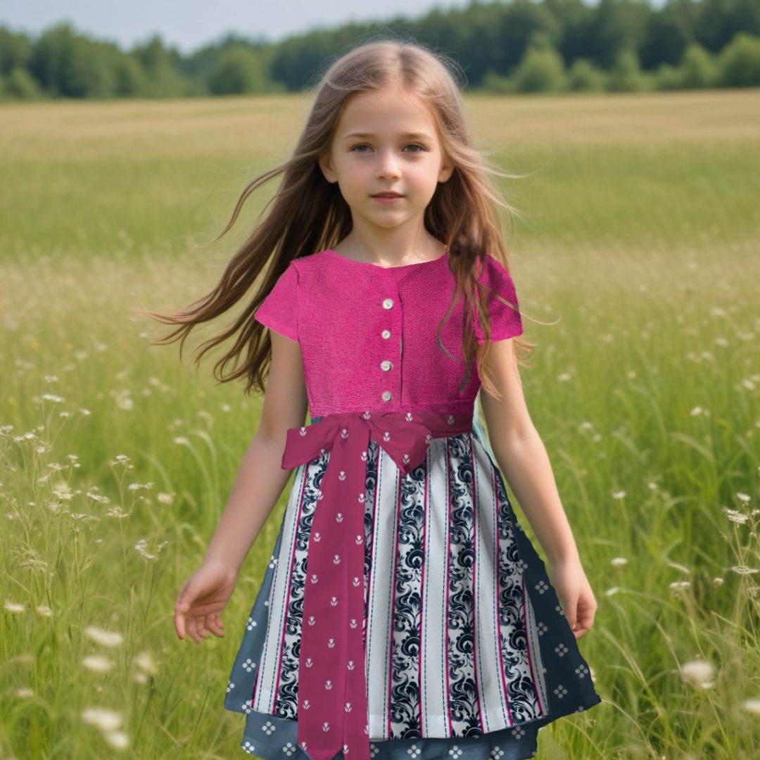 Schnittmuster Kinderdirndl Heidi Gr. 80 -140 Beamerdatei - Sewando
