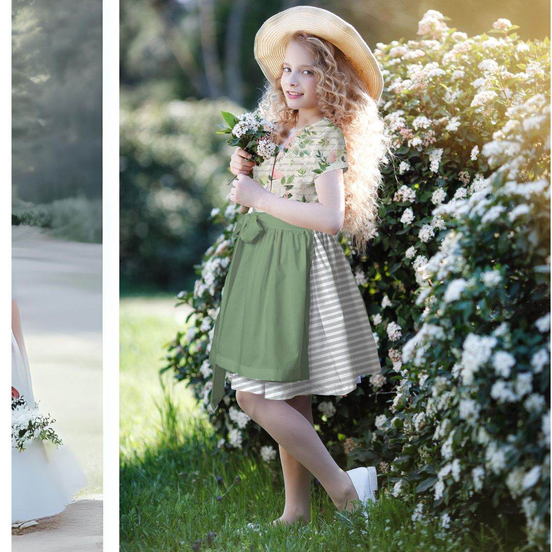 Schnittmuster Kinderdirndl Heidi Gr. 80 -140 Beamerdatei - Sewando