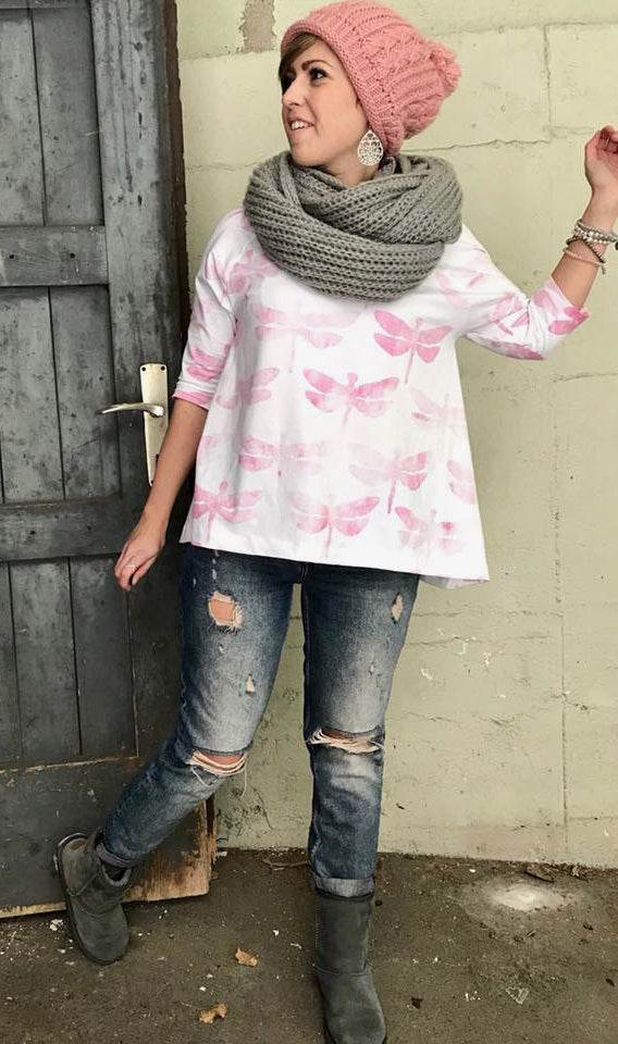 Schnittmuster Raglan Pullover Tunika FELICIA (34-48) : - Sewando