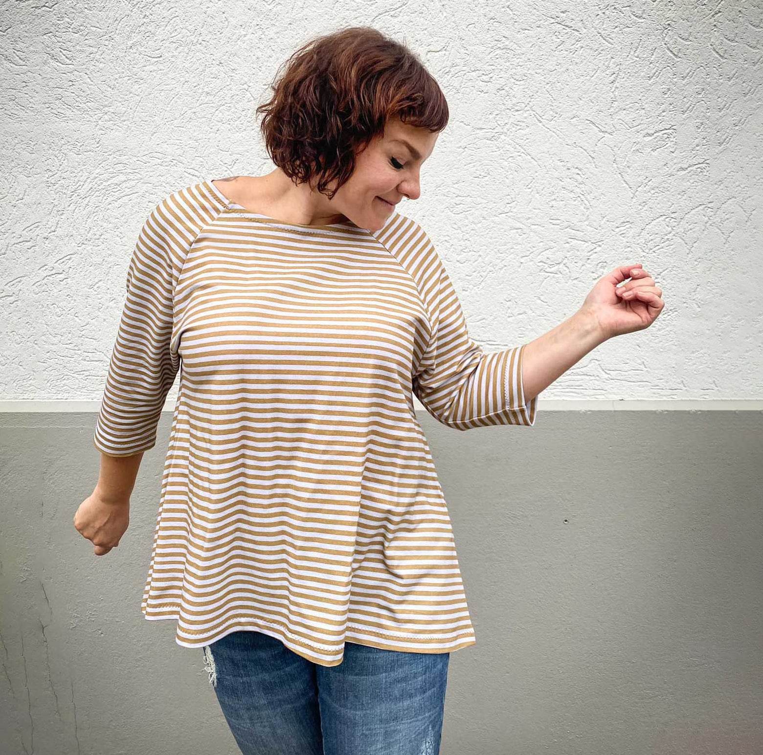 Schnittmuster Raglan Pullover Tunika FELICIA (34-48) : - Sewando