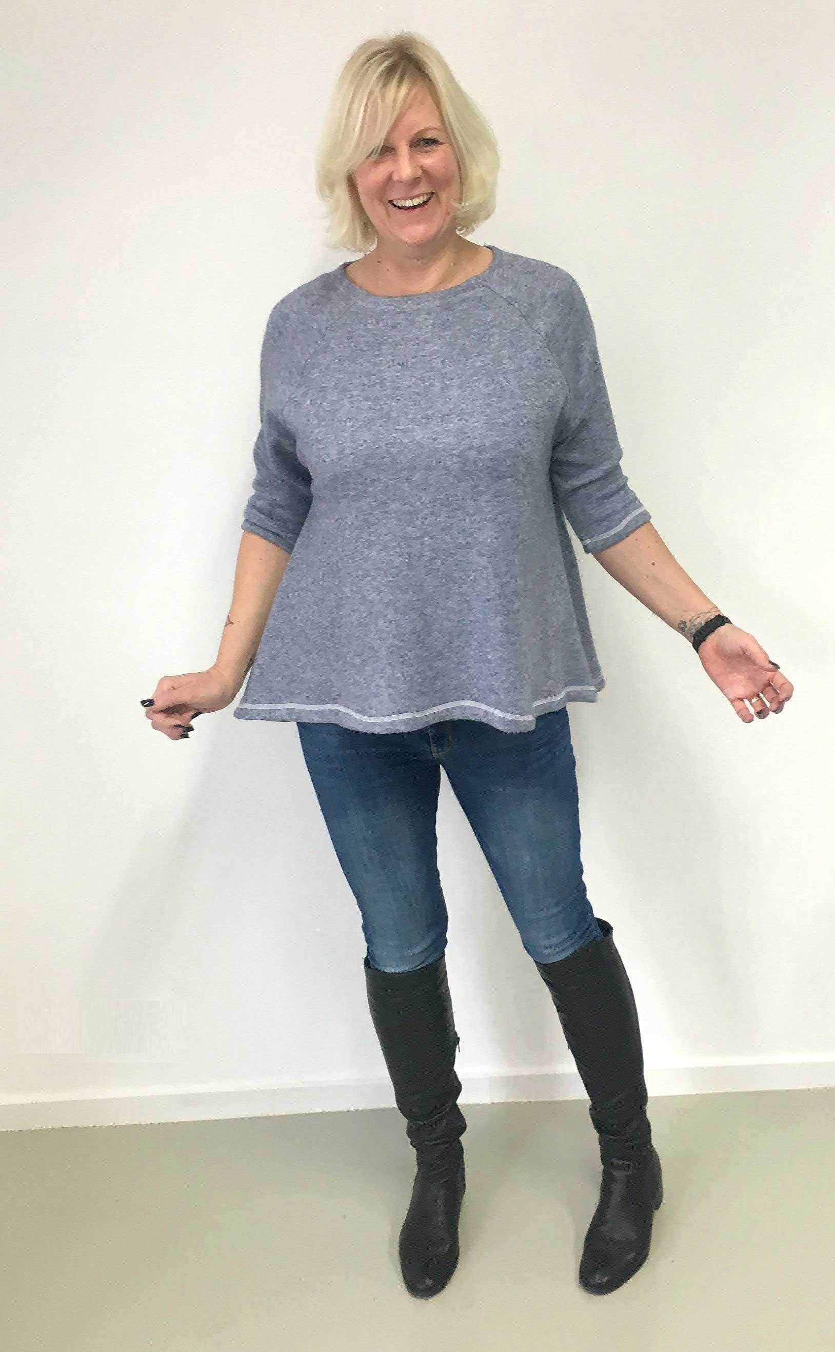 Schnittmuster Raglan Pullover Tunika FELICIA (34-48) : - Sewando