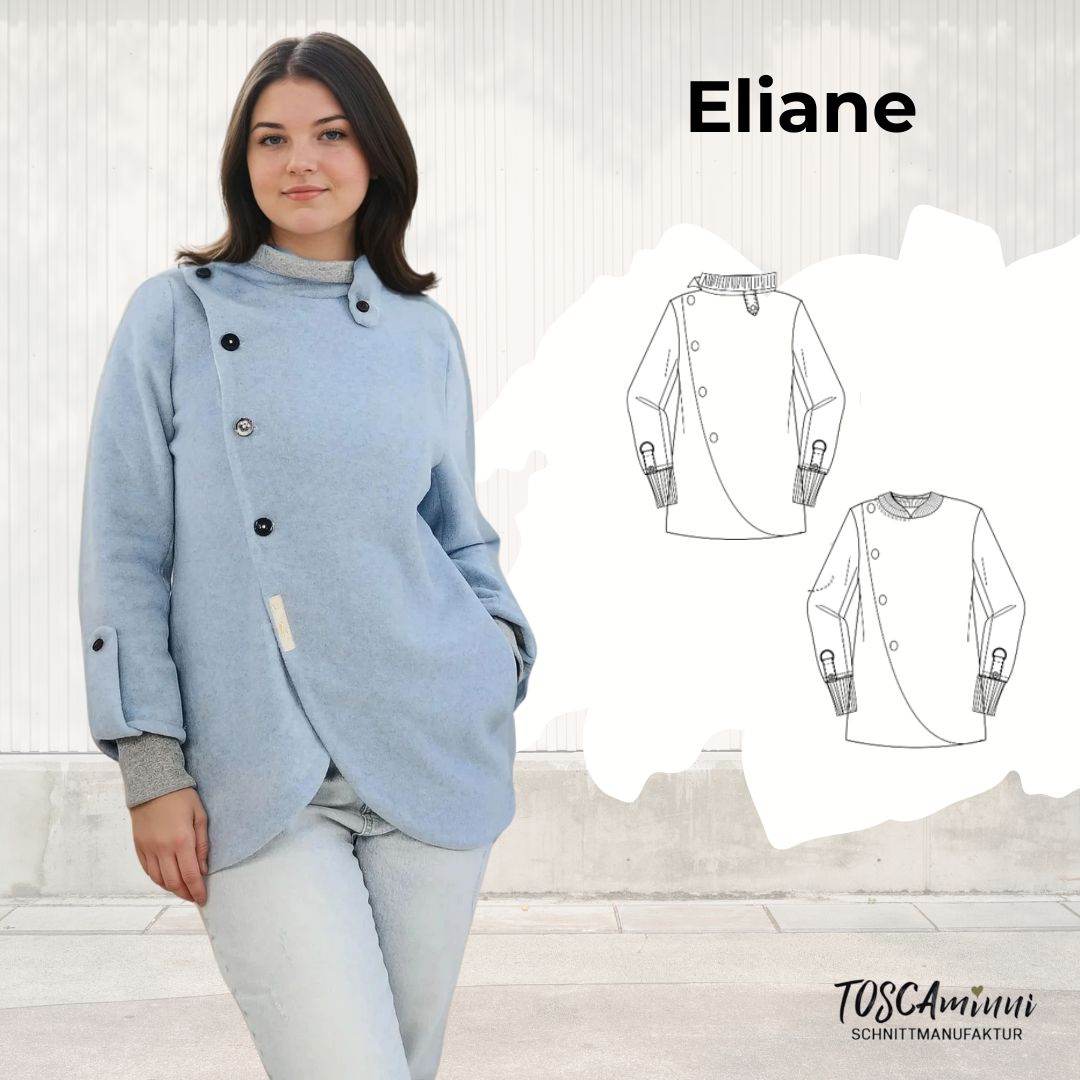 Schnittmuster Damen Jacke Eliane Gr. 34-45 Schnittmuster - Sewando