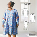 Schnittmuster Damen Kleid Lucy Gr. 34-54 | A-Linie - Sewando