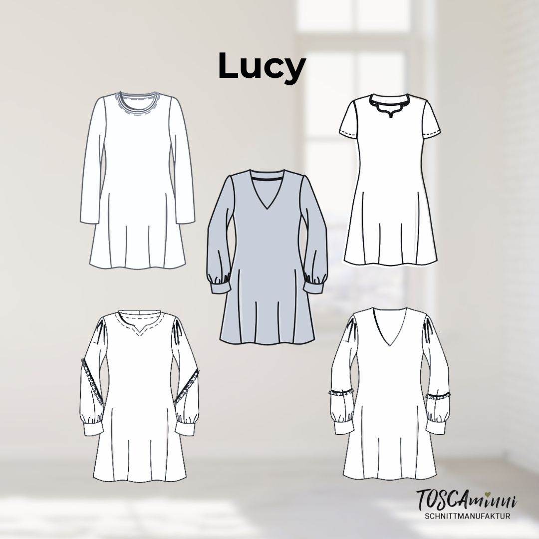 Schnittmuster Damen Kleid Lucy Gr. 34-54 | A-Linie - Sewando