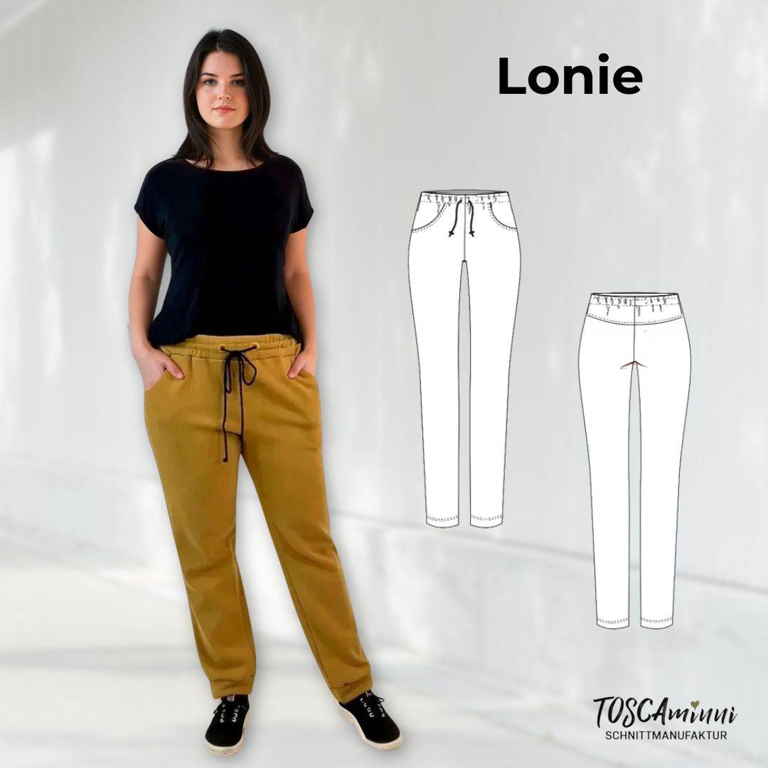 Schnittmuster Hose Loni Gr. 34-54 Jogginghose - Sewando