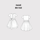 Schnittmuster Kinderdirndl Heidi Gr. 80-140