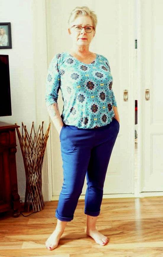 Schnittmuster schmale Hose, Slacks OLINDA (32-52) : - Sewando