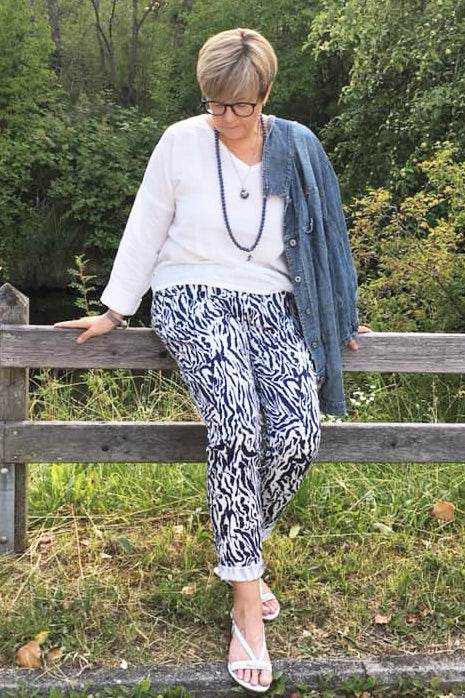Schnittmuster schmale Hose, Slacks OLINDA (32-52) : - Sewando