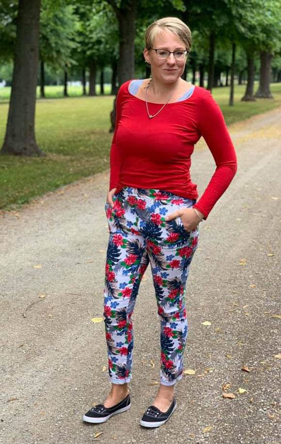 Schnittmuster schmale Hose, Slacks OLINDA (32-52) : - Sewando