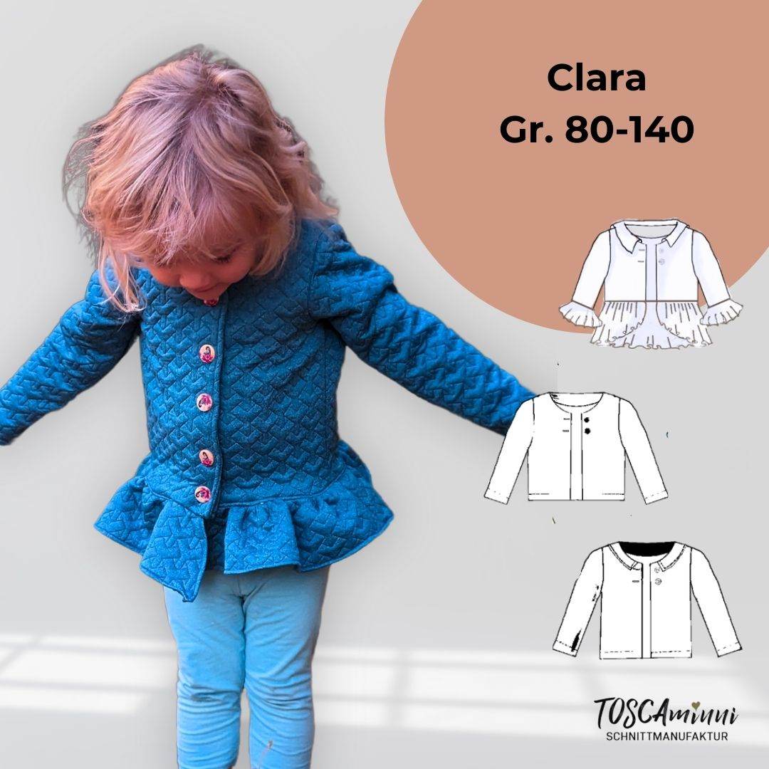Schnittmuster Kinder Jacke Clara Gr. 80-140 | A4-/A0-Datei - Sewando