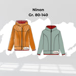 Schnittmuster Kinderjacke Nino + Ninon Gr. 80-140 + Video - Sewando