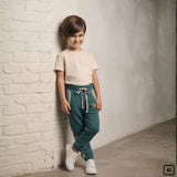 Schnittmuster Kinderhose Kim und Ben, Jogginghose aus Sweat, Gr. 86-170, PDF für A4, A0, US Letter und Beamer