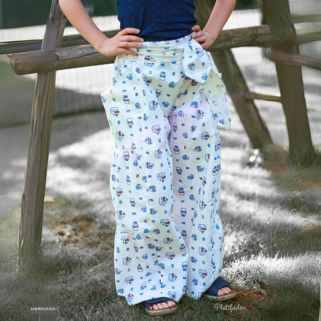 Schnittmuster Kinder Hose Sonja Gr. 80-140 | Musselin - Sewando