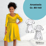 Schnittmuster Kinderkleid Anastasia Gr. 80 -140 Nähanleitung - Sewando