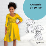Schnittmuster Kinderkleid Anastasia Gr. 80 -140 Nähanleitung - Sewando