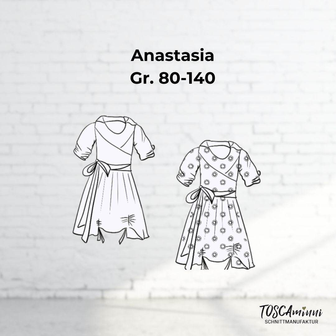 Schnittmuster Kinderkleid Anastasia Gr. 80 -140 Nähanleitung - Sewando