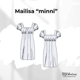 Schnittmuster Kinder Kleid Mailisa minni Gr. 80-140 - Sewando