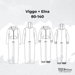 Schnittmuster für Jumpsuit Vigo+Elna Gr. 80-140 - Sewando