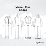Schnittmuster für Jumpsuit Vigo+Elna Gr. 80-140 - Sewando