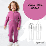 Schnittmuster für Jumpsuit Vigo+Elna Gr. 80-140 - Sewando