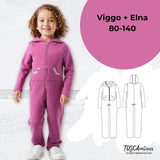 Schnittmuster für Jumpsuit Vigo+Elna Gr. 80-140 - Sewando