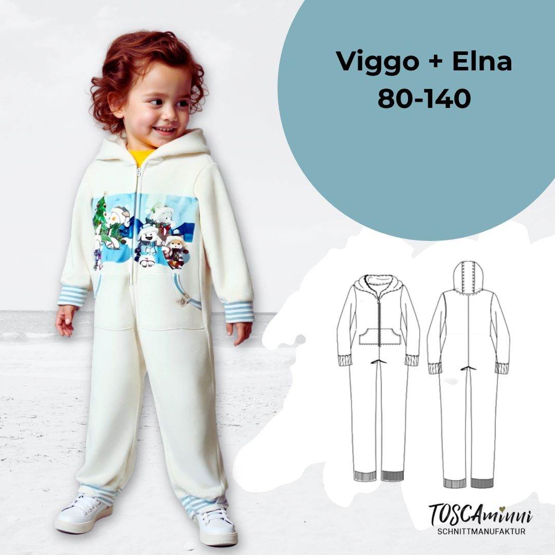 Schnittmuster für Jumpsuit Vigo+Elna Gr. 80-140 - Sewando