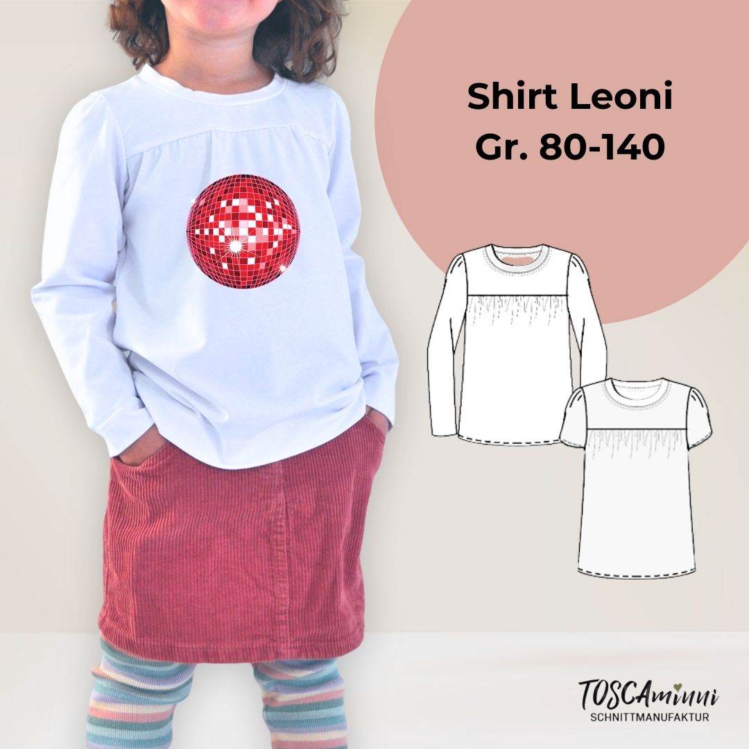 Schnittmuster Kinder Shirt Leoni Gr. 80-140 - Sewando