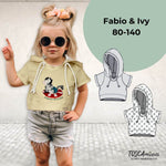 Schnittmuster Kinder Shirt Fabio + Ivy Gr. 80-140 | Cropshirt - Sewando