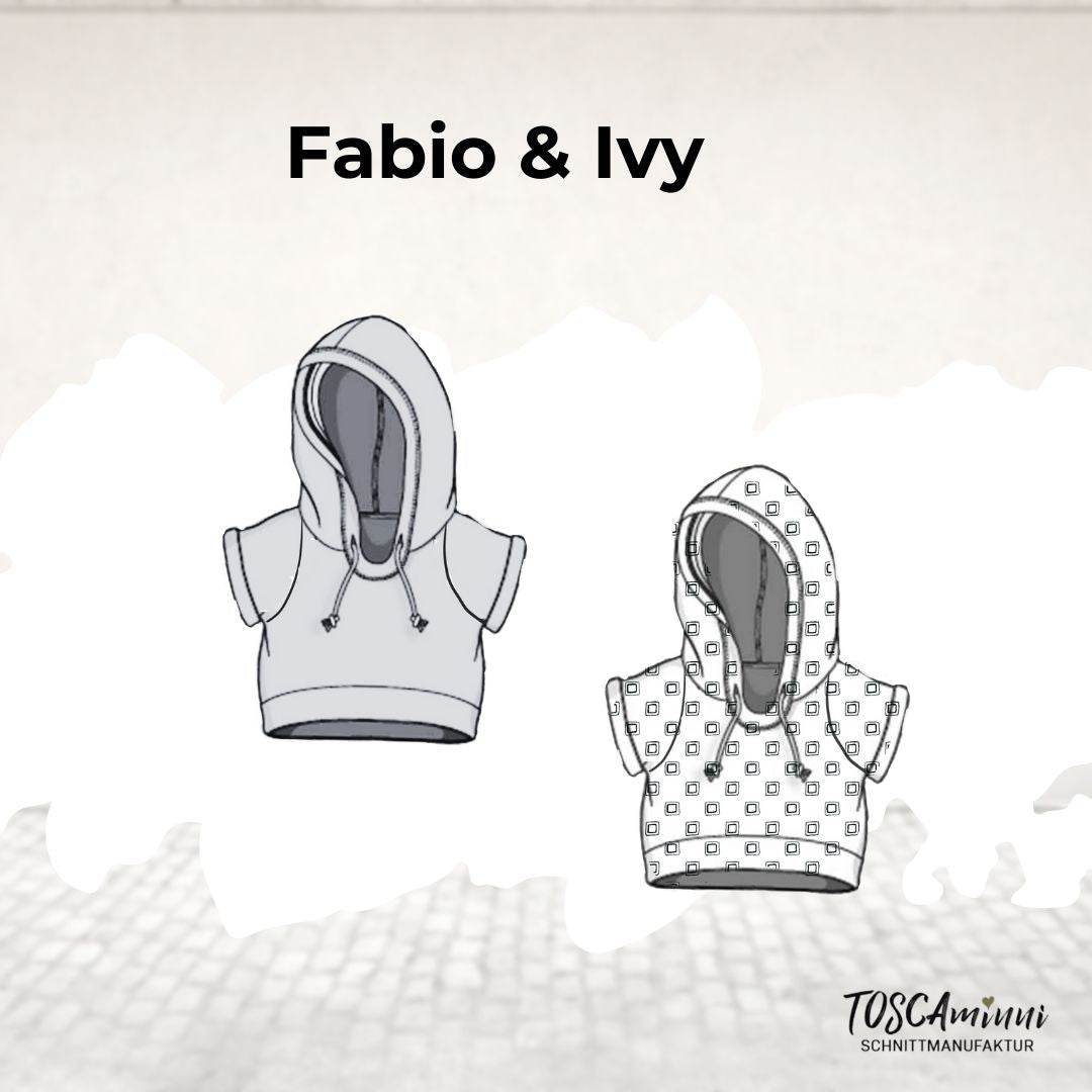 Schnittmuster Kinder Shirt Fabio + Ivy Gr. 80-140 | Cropshirt - Sewando