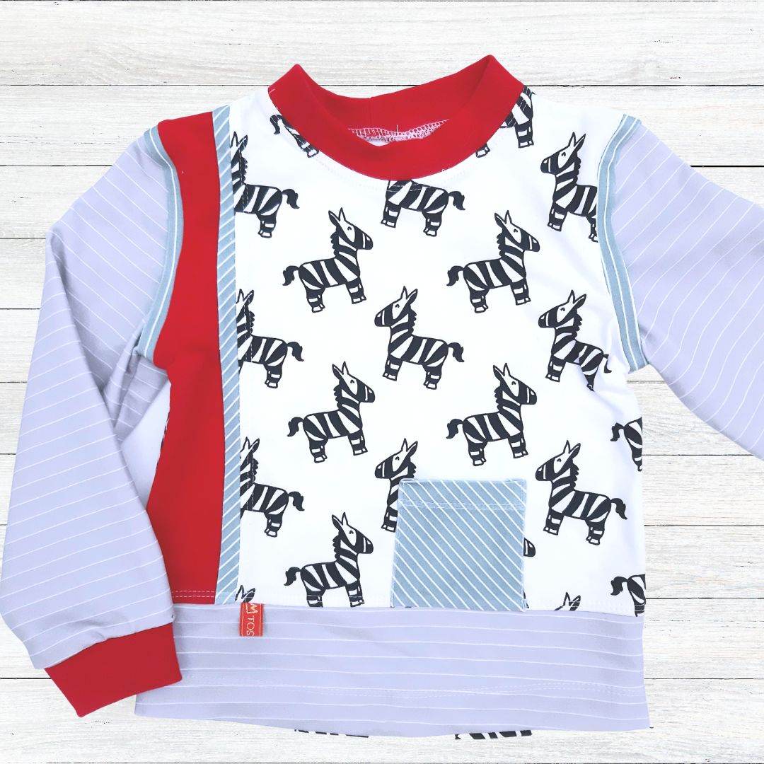Schnittmuster Shirt Susa + Basti Gr. 80-140 | Kinderhoodie - Sewando