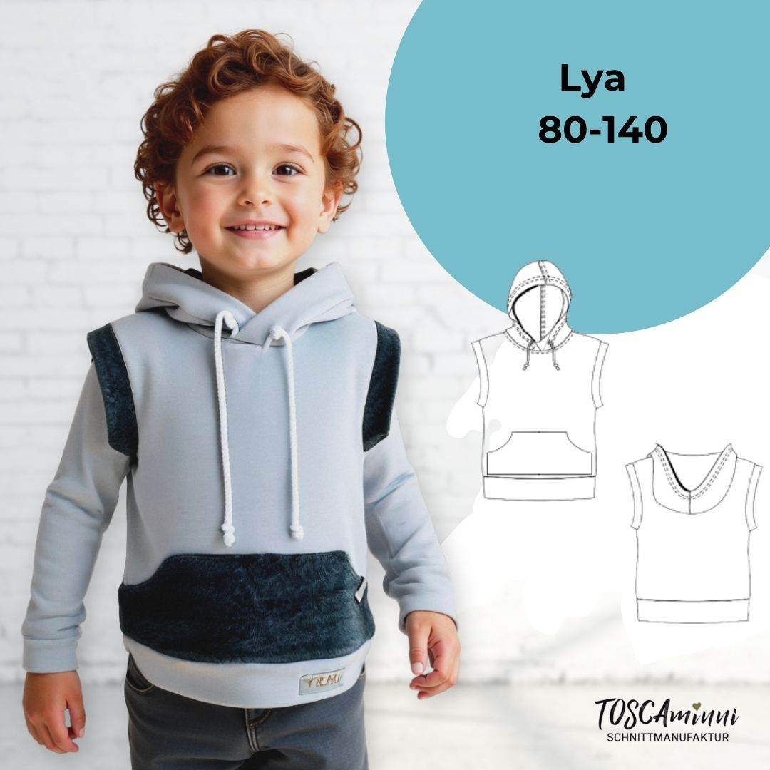 Schnittmuster Kinder Pullunder Lya Gr. 80-158 - Sewando