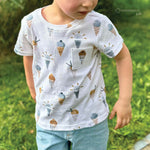 Schnittmuster Kinder-T-Shirt mit Unterteilungen | Gr. 86 - 128 - Sewando