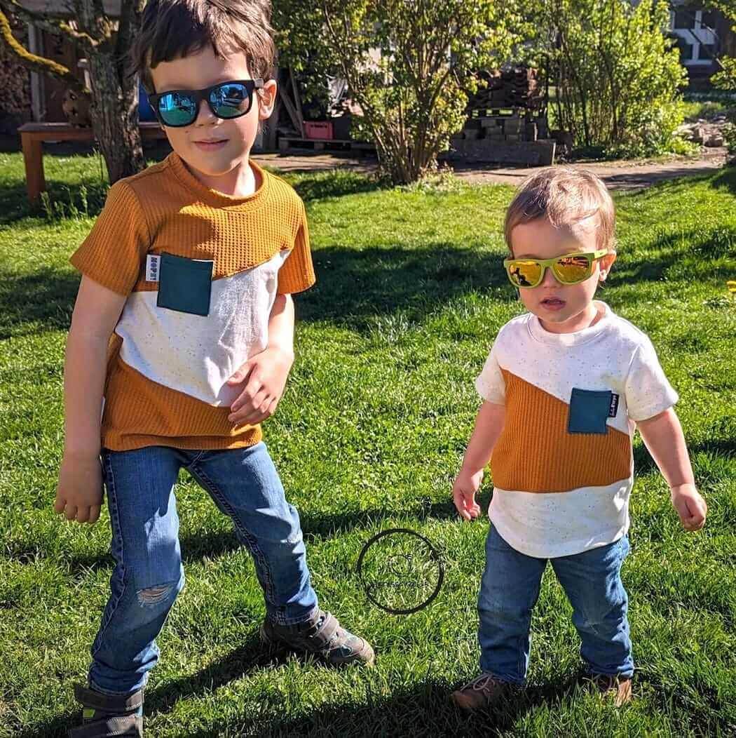 Schnittmuster Kinder-T-Shirt mit Unterteilungen | Gr. 86 - 128 - Sewando