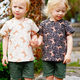 Schnittmuster Kinder-T-Shirt mit Unterteilungen | Gr. 86 - 128 - Sewando