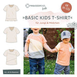 Schnittmuster Kinder-T-Shirt mit Unterteilungen | Gr. 86 - 128 - Sewando