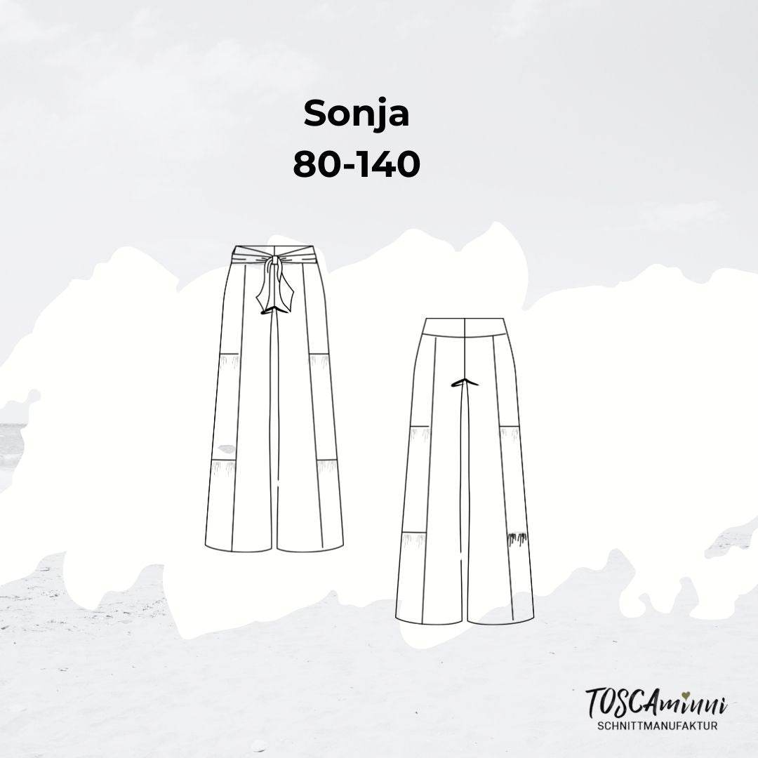 Schnittmuster Kinder Hose Sonja Gr. 80-140 | Musselin - Sewando