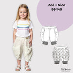 Schnittmuster Kinderhose Zoe+Nico Gr. 86-140 unisex - Sewando