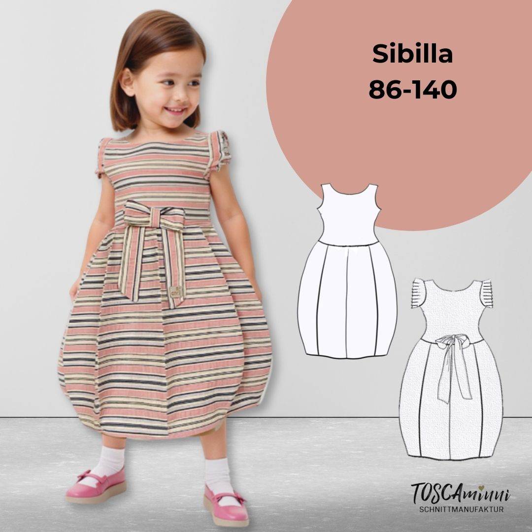 Schnittmuster Kinderkleid Sibilla Gr. 86-140 - Sewando