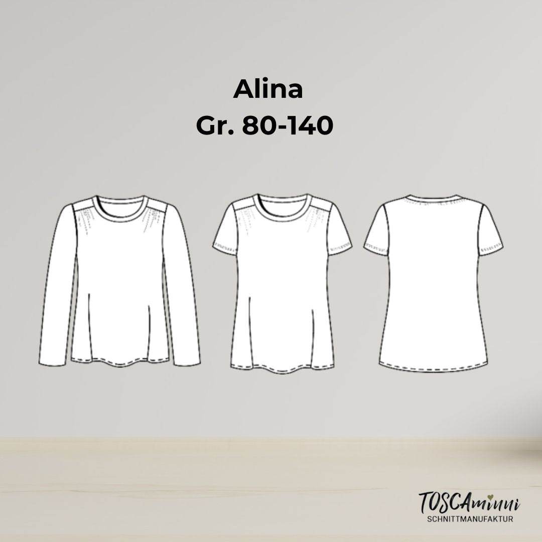 Schnittmuster Kinder Shirt Alina Gr. 80-140 - Sewando