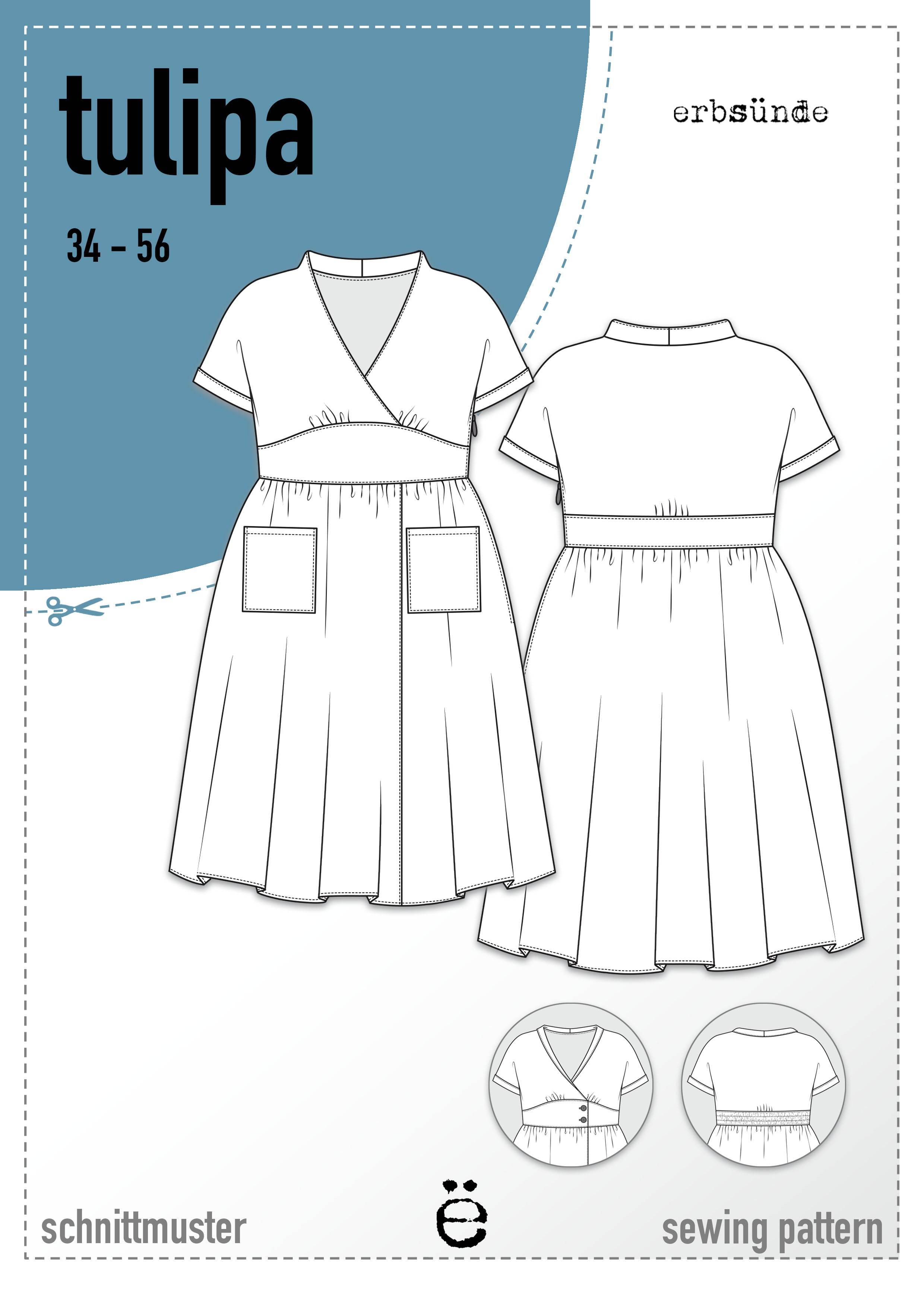 Schnittmuster Kleid im 50er Jahre Stil TULIPA (34-56) : - Sewando