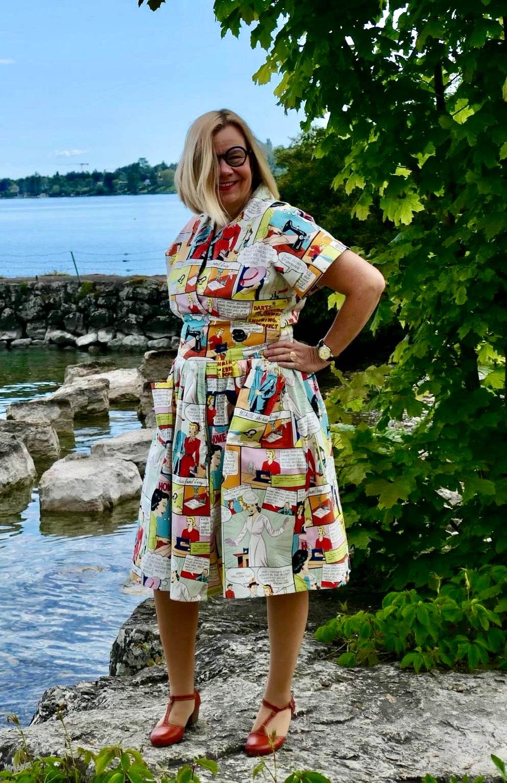 Schnittmuster Kleid im 50er Jahre Stil TULIPA (34-56) : - Sewando