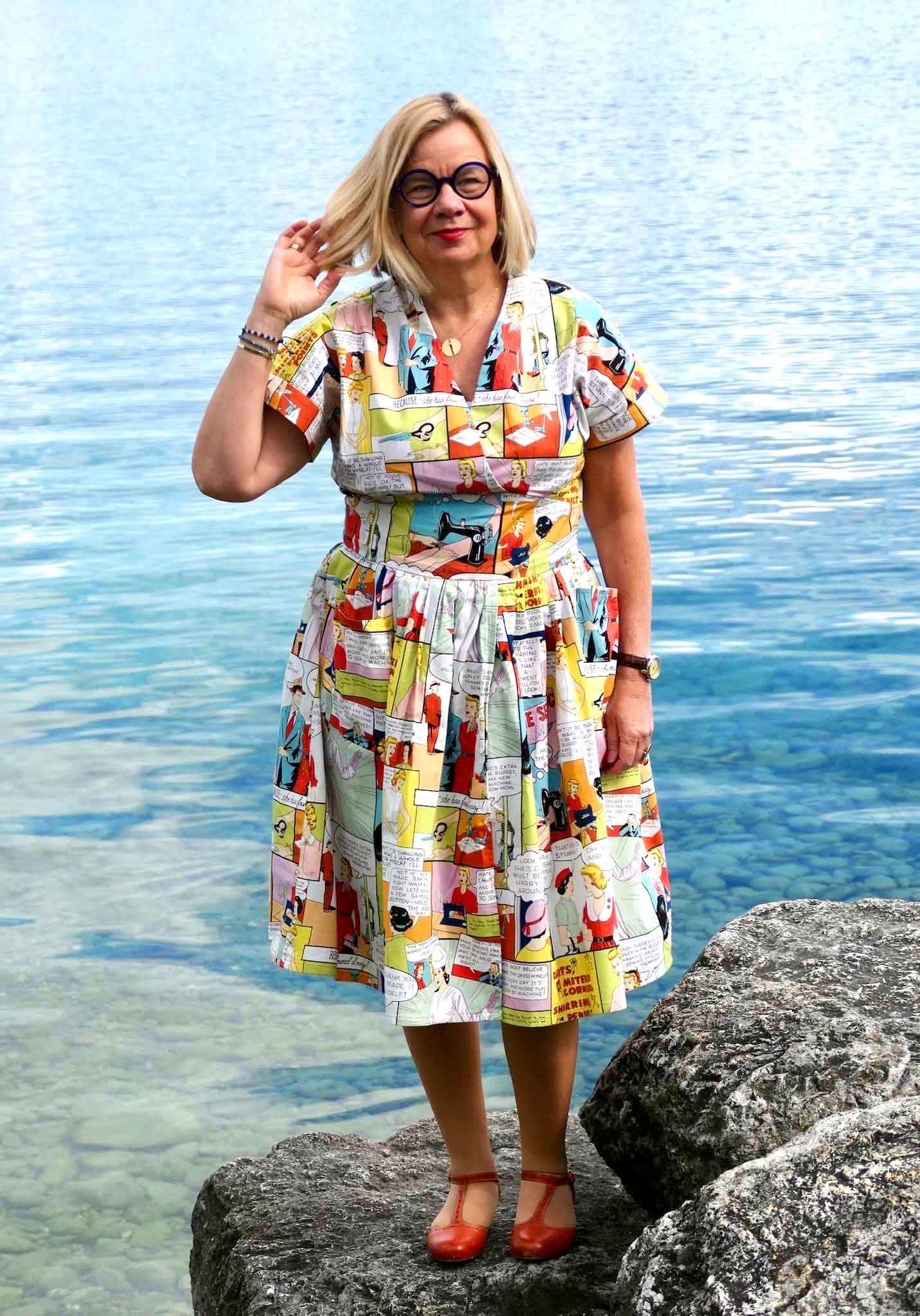 Schnittmuster Kleid im 50er Jahre Stil TULIPA (34-56) : - Sewando