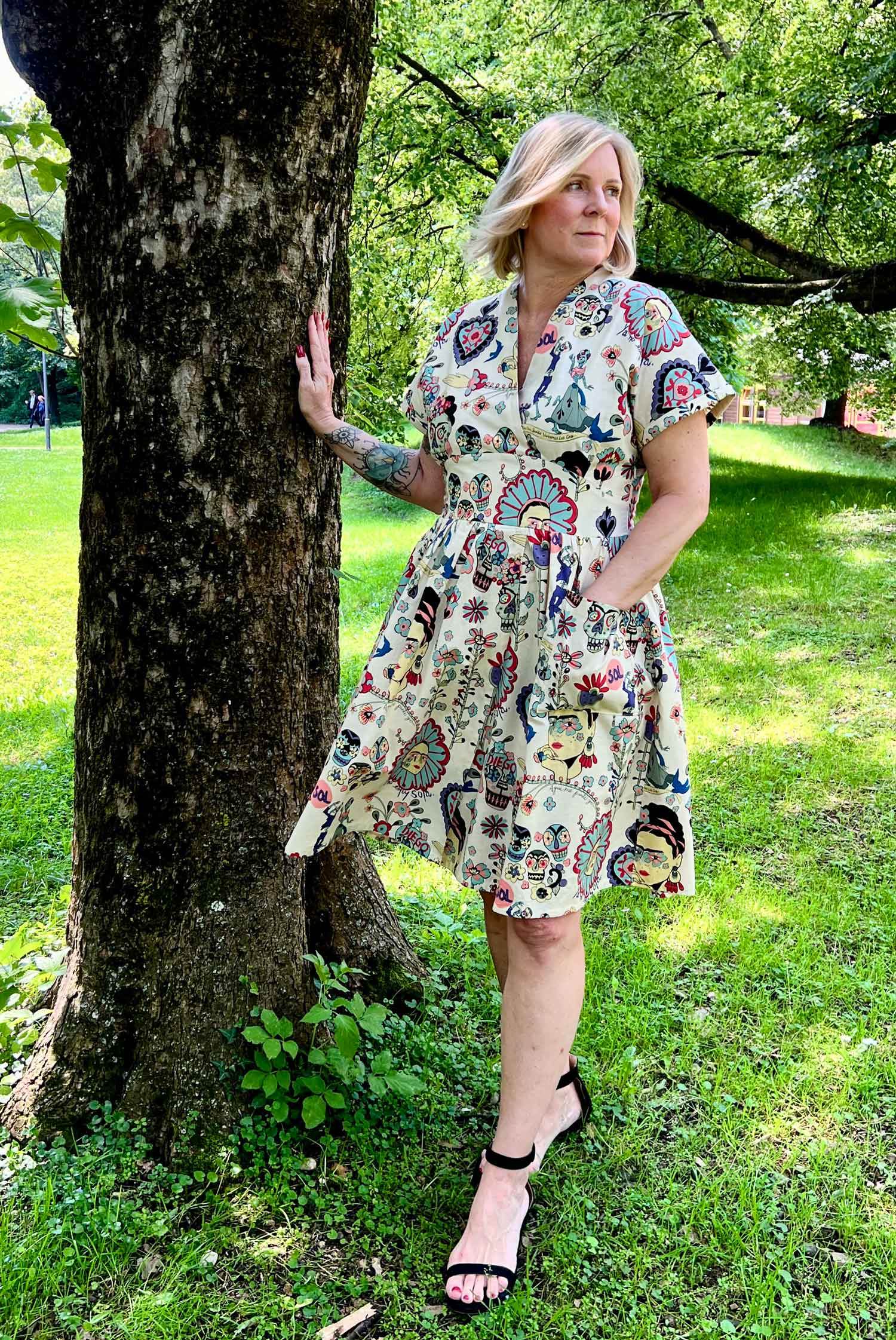 Schnittmuster Kleid im 50er Jahre Stil TULIPA (34-56) : - Sewando